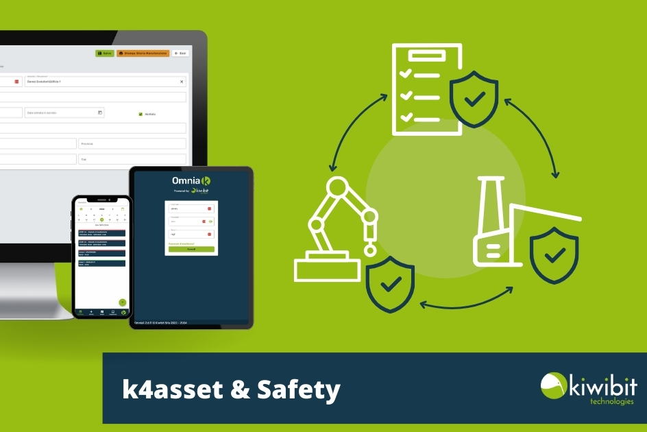 k4asset & Safety. Il modulo Omniak che integra CMMS, manutenzione preventiva e predittiva in un unico strumento